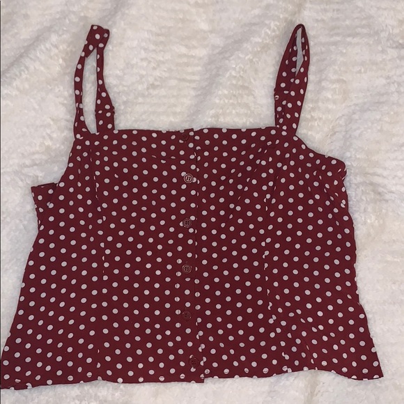 Garage red polka dot tank - Picture 2 of 4